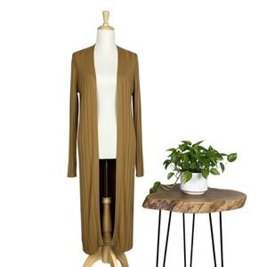 House of Harlow 1960‎ Ribbed Duster Cardigan Long Sleeve XS Simple Classic